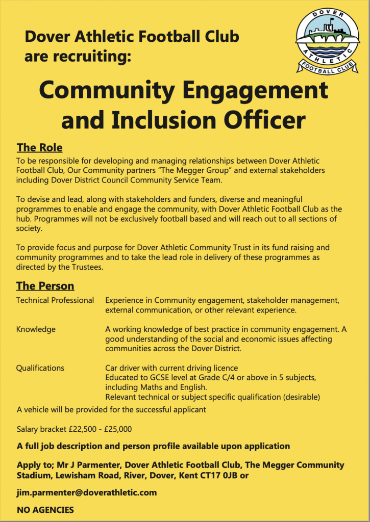 COMMUNITY CHEST – WE ARE HIRING